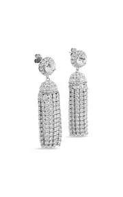 [Rabanne] Silver-Tone Crystal Earrings