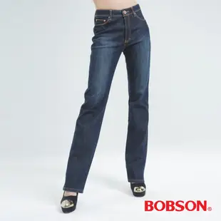 BOBSON [熱感IN]直筒牛仔褲 9081-52