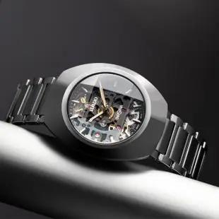 【Rado 雷達表】DiaStar鑽星系列 創始型 拋光煙灰色鏤空機械錶-38mm R05(R12162153 防水100米)