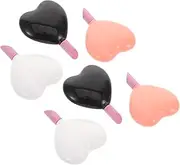 DEARMAMY 6Pcs Portable Nail Polishing and Buffer Tool Set with Heart Topper Pumice Stone and Cuticle Pusher for DIY Manicure Durable Design for Effortless Nail