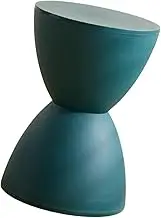Qianly Small Round Foot Stool Ottoman Shoe Changing Stool Small Footstool for Playroom Living Room, Peacock Blue