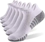 WENCHUAN 6 Pairs Sports Ankle Socks Athletic Low-cut Socks Thick Knit Autumn Winter Socks Outdoor Fitness Breathable Quick Dry Socks Wear-resistant Warm Socks Lightweight Anti-skid No-Show Socks For Marathon