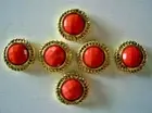 2 Hole Slider Beads Faceted Circles Coral Orange Quantity 6