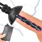 E-Stim Penis Extender Enhancer Ring Host Pulse Device for Male Silicone Plug