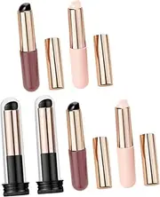 VICASKY 6Pcs Silicone Nail Art Brushes for Gradient Effects Reusable Powder Applicator for Manicure Safe Handle for DIY Nail Art and Precise Application
