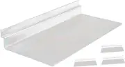HOMSFOU 4pcs Shoe Display Shelves Wall Mounted Rack for Organizing Sneakers High Heels Sports Shoes Easy to Install Slatwall Shelf for Home Commercial Use