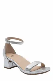 ABEO Avenue Strap Heels in Silver Leather - Metatarsal at Nordstrom, Size 7