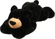 Doireum Weighted Stuffed Animals, Weighted Bear Stuffed Animal Toy Black Bear Plush Throw Pillow Gifts for Boys Girls, 11.8 inch