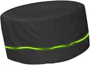 1pc Waterproof Table Cover Outdoor Furniture Cover Water Resistant Tablecloth Patio Table Covers Weatherproof Waterproof Round Table Cover Protection Garden Black Oxford Cloth
