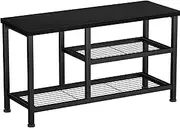 Rack Bench with High Boots Storage Organiser with Seat and Shelf, Entryway, Liv