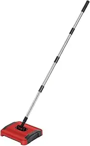 LIYANYAN 1pcs Carpet Floor Sweeper Cleaner Hand Push Automatic Broom for Home Office Rugs Dust Scraps Paper Cleaning with Brush