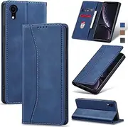 Jasonyu Mobile Phone Case for iPhone XR Leather Flip Foldable Shockproof Magnetic [Premium PU Leather] [Stand Function] [Card Slots] Protective Flip Case for iPhone XR