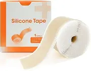 Carbou Silicone Scar Tape (1" x 60"Roll),Medical Silicone Tape for Scars Removal.Easy-Tear Soft Silicone Tape Painless Scar Removal for Surgery,C-section,Burns,Thyroid,Acne,Keloid