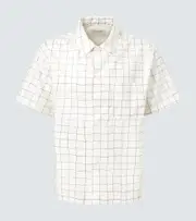 [Frame] Frame Checked bowling shirt UK 16 white