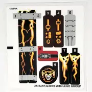 LEGO STICKER SHEET 70314 NEXO KNIGHTS Beast Master's Chaos Chariot Decals