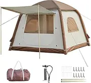 DanCoom Camping Tent,2-4 Person Instant Cabin Tent,Easy Setup Pop up Tents for Camping,2-4 People Family Camp Tent with Vestibule & Rainfly,