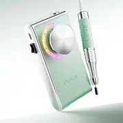 L'UGX Rechargeable Nail Drill Professional – Cordless Electric Nail File for Acrylic & Gel Nails 30000 RPM, Quiet & Smooth Efile for Manicure & Pedicure,Green