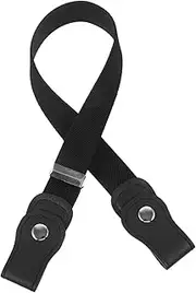[BESPORTBLE] Elastic Boys' No Buckle Belt Comfortable Waist Belt for Boys and Girls Black