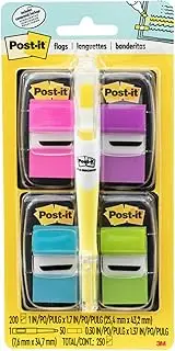 Post-it 680-PPBGVA Flags Value Pack 25.4mm x 43.2mm Includes Highlighter 200 Flags