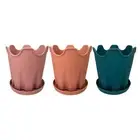 Flowerpot Planter Box with Tray Multifunctional Flower Plant Container for