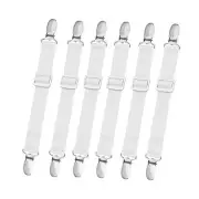 8-Piece Adjustable Bed Sheet Straps - Elastic Fitted Sheet Holders, Universal