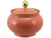 NEW Limoges Legle Old Rose Sugar Bowl Gold Rim