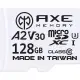 【AXE MEMORY】MicroSDXC 128GB A2 V30/ UHS-I U3 4K-附轉卡 記憶卡(台灣製)
