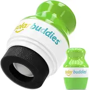 Single Solar Buddies Refillable Roll On Sponge Applicator For Kids, Adults, Families, Travel Size Holds 100ml Travel Friendly for Sunscreen, Suncream and Lotions (Full Green)
