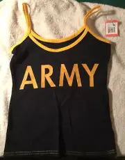 womens Black Army tank top shirt rothco 4475 various sizes