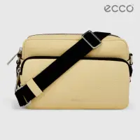 在飛比找momo購物網優惠-【ecco】Textureblock 雅致真皮相機包(稻黃色