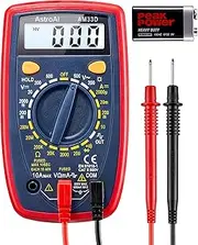 AstroAI Digital Multimeter Tester 2000 Counts with DC AC Voltmeter and Ohm Volt Amp Meter; Measures Voltage, Current, Resistance, Continuity and Diode