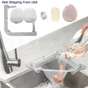 Triangle Tri-Holder Filter w 100 pcs Sink Filter Bags Kitchen Corner Sink Holder