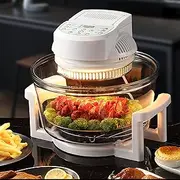 12L Professional Digital Control Electric Halogen Oven,1200W,Thick Explosion-Proof glassfor Making Roast Chicken,Pizza, Egg Tart