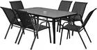7 Pcs Outdoor Dining Set with 1 Pcs Patio Table and 6 Pcs Chairs, Indoor Bar Set