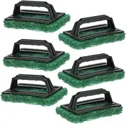 HEALLILY 6pcs Screen Cleaning Brush Tablet Remover Stain Wipes Keyboard Spray Cleaner Grout Electronic White Scrubbing Pad Scraper Eraser Lens Cleaner Spray Scrub Pad with Handle Green Pp