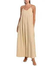 Nicole Miller Jade Linen-Blend Maxi Dress