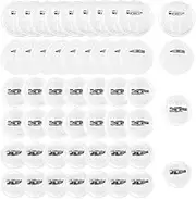 Tanstic 50Pcs Button Badges with Pin, 1" 1.5" 1.8" 2.4" Acrylic Design Button Badge Clear Button Badges Clear Badges Kit with Pin for DIY Craft Supplies, Acrylic