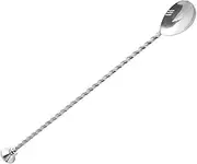 HOMOBABE Stainless Steel Mixing Spoon Long Handle Cocktail Stirring Utensil with for Effortless Control for Barware Iced Tea and More