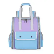 GGP Blue And Purple Portable Pet Carrier Backpack Spacious, Breathable, And Travel Friendly For Cats And Small Dogs