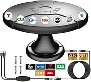 Long Range RV TV Antenna Outdoor Digital HDTV Antenna, Amplifier Signal Booster 16ft Coaxial Cable - for Camper, RV Trailer Truck Caravan Boat -black