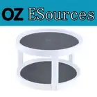 1Pcs 2 Layers 360° Turntable Round Spice Rack Jar Holder Tray Kitchen Storage