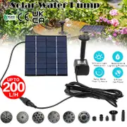 OZNALA Solar Pond Pump Power Fountain Submersible Water Garden Pool Feature Kit Panel
