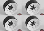 RC4WD 6 Lug Wagon 1.9 Steel Stamped Beadlock Wheels White 4pcs 1/10 Sawback