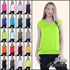 Womens Short Sleeve Top Gathering Scoop Neck Plain Casual T-Shirt Summer Tunic