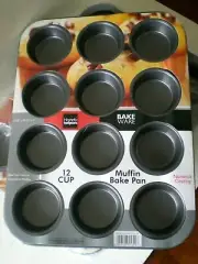 ( A Lot Of 10 ) Muffin Cupcake Bake Pan 13-3/4" with 12 Cups Non-Stick Coating
