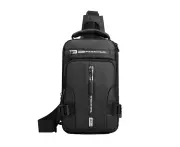 Men Anti-theft Sling Bag Cross-body Bag Chest Bag Messenger Backpack Sling Backpack-Black