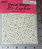 DECAL MAGIC HI-LIGHTS STARRY NIGHT BLACK ENAMEL HIGH-FIRE