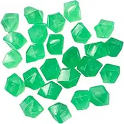 Daseeme 100pcs Glow in The Dark Stones Glow Stones Diamond-Shaped Fluorescent Stone Decoration for Aquarium Waterscape Outdoor Yard Landscape Garden Walkway
