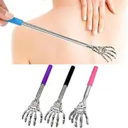 HKYLRAT Telescoping Back Scratcher Claw Stainless Steel Back Scratcher Extendable Back Massager Cool Gadget，Easy to carry
