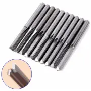 10pcs 1/8 Shank 2 Flutes Straight Slot Carbide End Mill Cutter CNC Router Bit